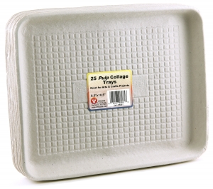 Trays - 25 Count, 9"x12", Pulp 